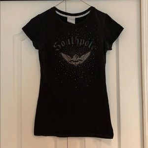 Southpole black tee shirt.